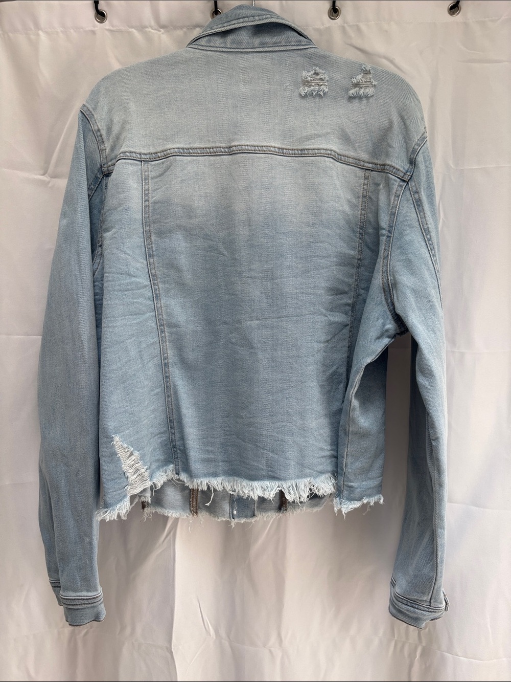 Risen Light Wash Distressed Denim Jacket - Picture 3 of 3